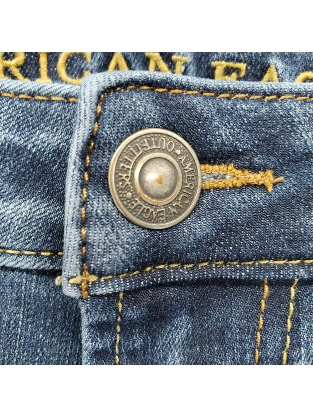 American Eagle Jeans Mens 36x32 Blue Slim Straight 360° Extreme Flex Medium Wash - Picture 10 of 13